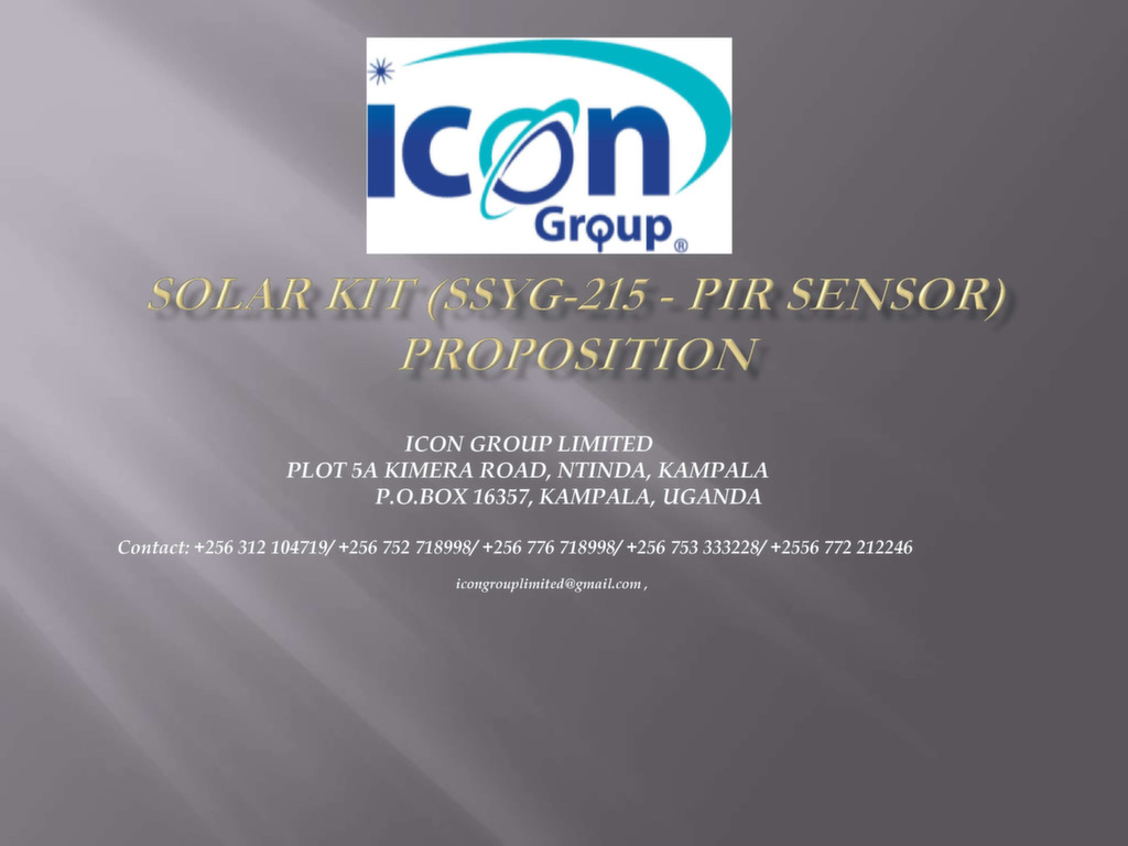 Icon Solar Lights Kit Presentation